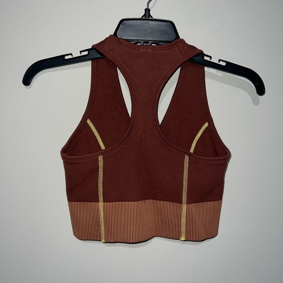 Brownish orange cropped ribbed tank top Fabletics Medium - Picture 3 of 5